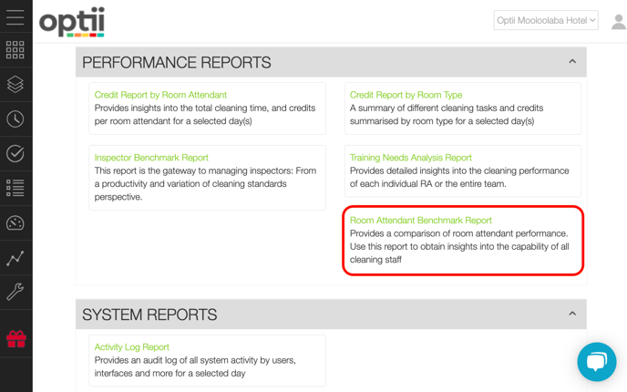 Optii Room Attendant Benchmark Report